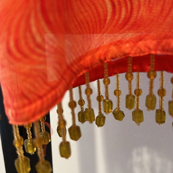 Positive Attitude Dress Orange Dress with beaded hem, Size 8 - Picture 3 of 8